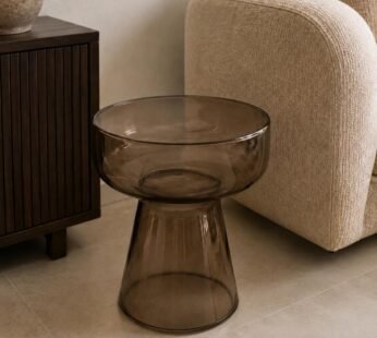 Luna Smoke Glass Side Table