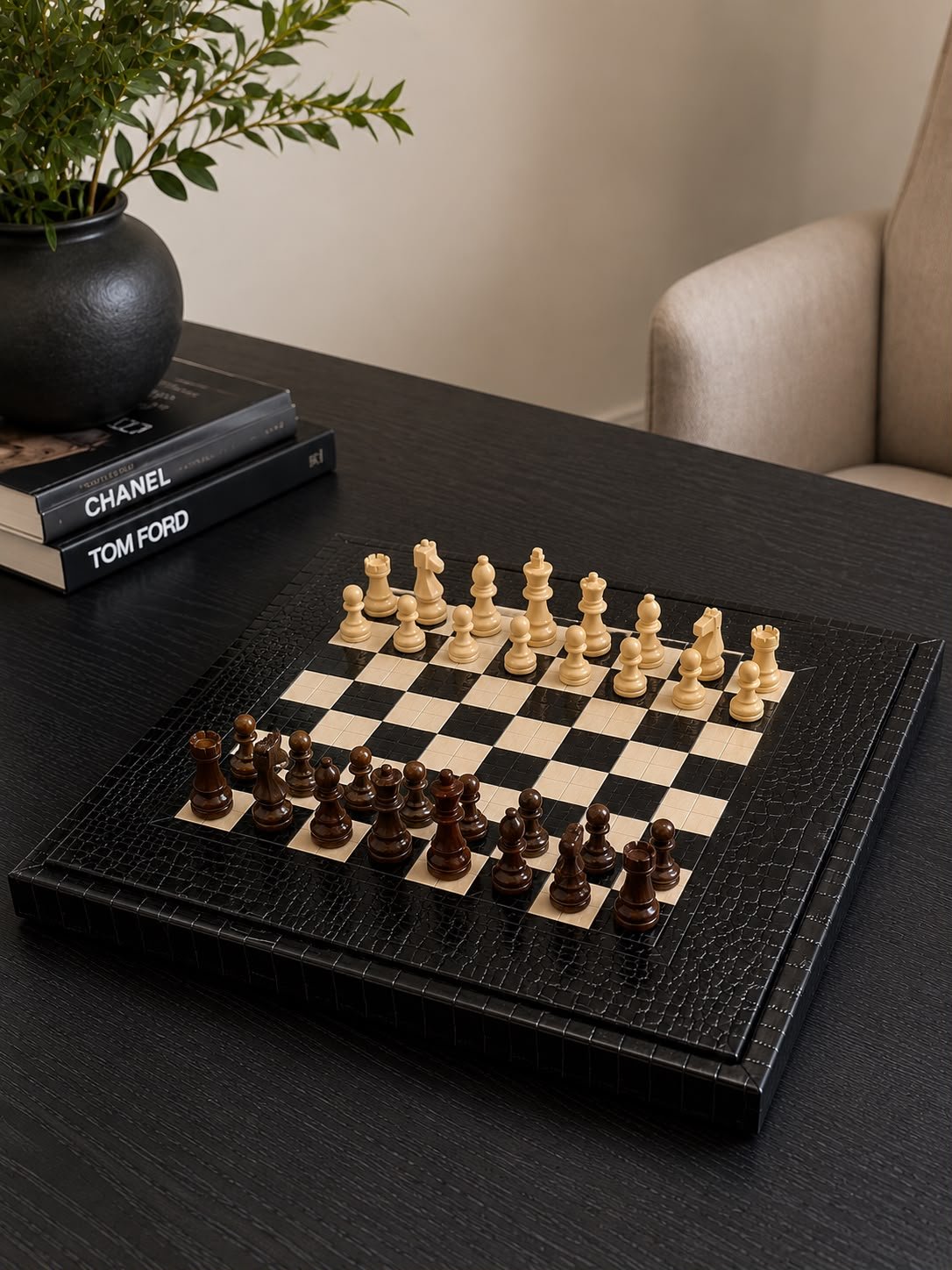Royal Leather Chess Set